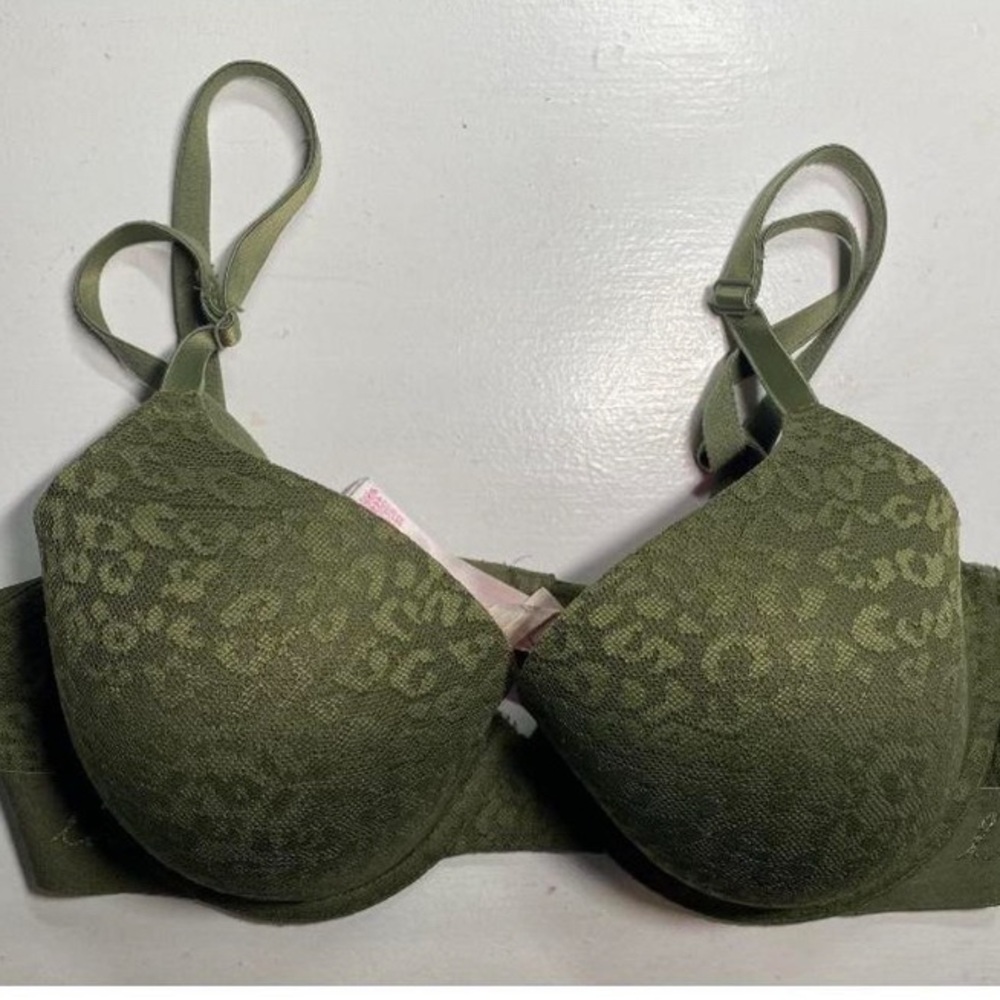 Victoria’s Secret Olive Green Leopard Print Women's Bra